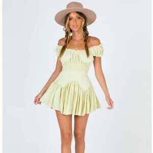 ANASTASIYA MINI DRESS/ROMPER- LIME SIZE 2- WORN ONCE